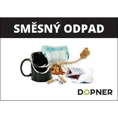 Dopner Nálepka směsný odpad na popelnice - A4