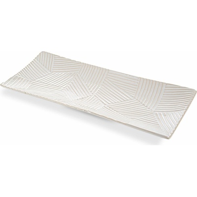 EUROFIRANY KERAMICKÝ TANIER ROMINA 39X3X18 CM KREMOVÁ