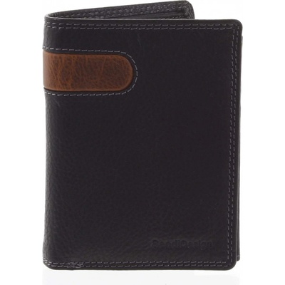 SendiDesign pánska kožená peňaženka Parah čierna čierna
