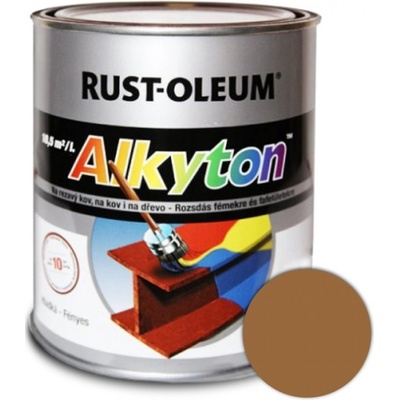 Rust Oleum Alkyton antikorózna farba na hrdzu 2v1 RAL 8001 Hnedá okrová 750 ml