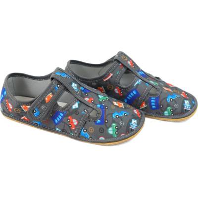 Detské Barefoot papuče Anatomic Cars Grey