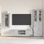 vidaXL Комплект ТВ шкаф FLORIN 3 бр. Циментено сиво (3397967)