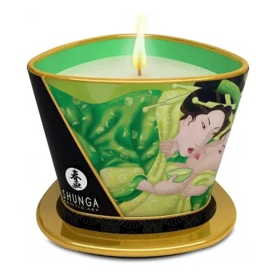 Shunga Масажна свещ с аромат на зелен чай Shunga Zenitude