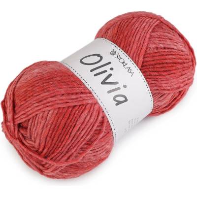 Pletací příze Olivia melírovaná 100 g Varianta: 7 červená, Balení: 1 ks 58809/150568/273962
