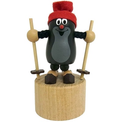 Detoa mačkací figurka Krtek na lyžích
