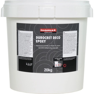 ISOMAT DUROCRET-DECO EPOXY - 3-zložková, dekoratívna, cemento-epoxidová stierka pre podlahy a steny Farba: Biela, Hmotnosť: 20 kg