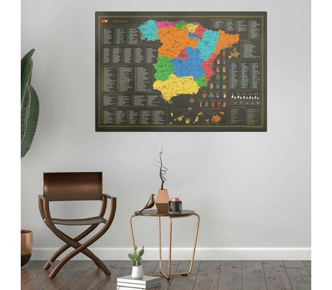 Stírací mapa Španělska