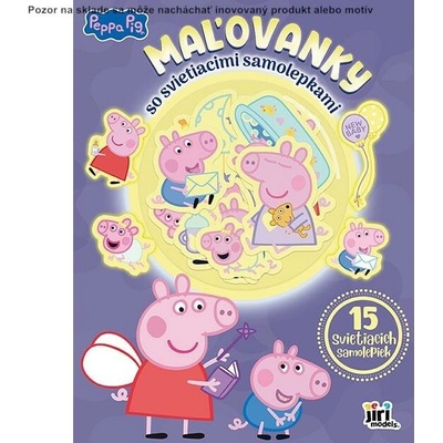 Maľovanky so svietiacimi samolepkami Prasiatko Peppa