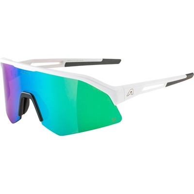 Alpina Очила за колоездене Alpina Sonic HR Q Mirror Cat. 3 Cycling glasses - White Matt / Q Blue / Jade Mirror - размер One Size (205-3727-0211)