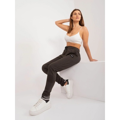 Sweatpants-RV-DR-8242.81-dark khaki hnedá RELEVANCE