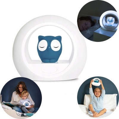 Zazu sovička Lou modrá noční světlo se zvukovým senzorem šedá – Zbozi.Blesk.cz