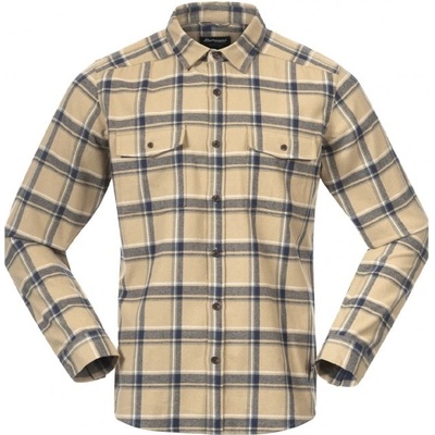 Bergans of Norway pánská robusní flanelová košile Bergans Tovdal Warm sand/navy blue