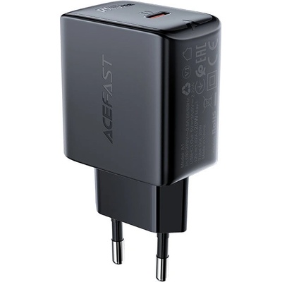 ACEFAST PD Fast Charger USB-C 20W - захранване за ел. мрежа с USB-C изход с технология за бързо зареждане (черен) (D63011)