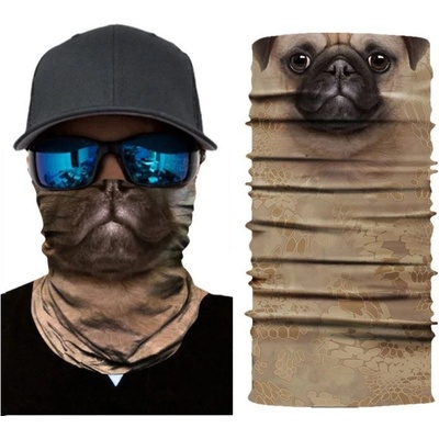 Šatka so zvieracou potlačou 3D multifunkčná mops