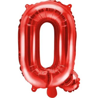 PartyDeco Балон от фолио Mini - Буква Q 35см червен