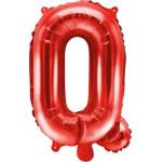PartyDeco Балон от фолио Mini - Буква Q 35см червен
