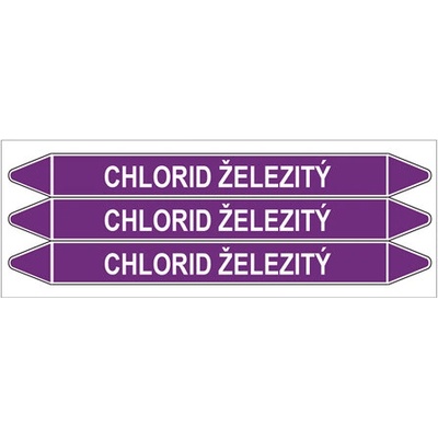 Značení potrubí, chlorid železitý,3 ks, 355 × 37 mm PZ 007134