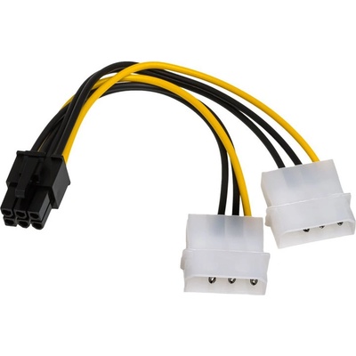 AKY Adapter 2x Molex / PCI-Express 6pin 15cm AK-CA-13