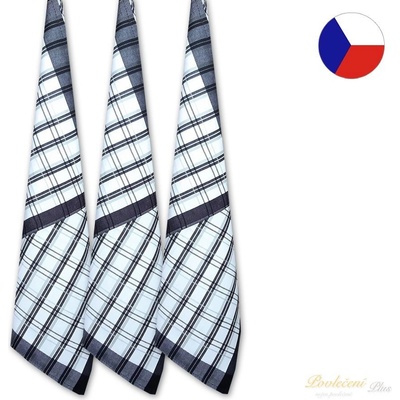 Sleep-well Tradiční káro 50x70 cm černá 3 ks – Zboží Dáma