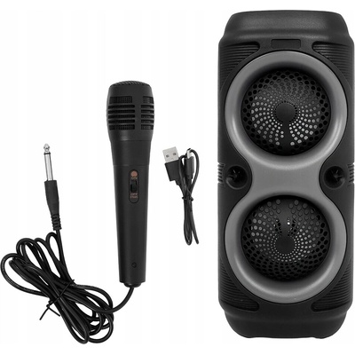 BEZDRÁTOVÝ PŘENOSNÝ REPRODUKTOR BOOMBOX LED KARAOKE BLUETOOTH FM RÁDIO USB