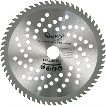 GEKO Kotouč pilový vidiový s otvory, 160x20x60T