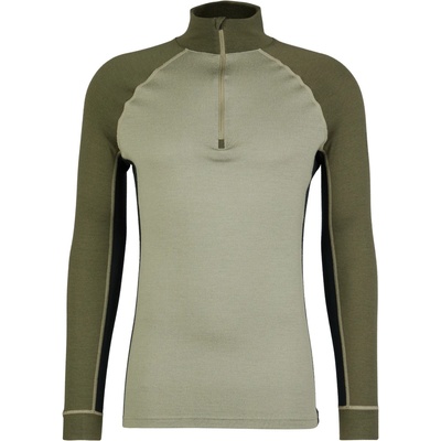 Stoic Мъжко мериносово термобельо Stoic Merino240 BengtSt. Half Zip Merino base layer - Olive Green / Multi (015-2085-0712)