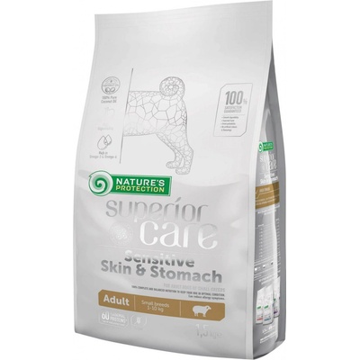 Nature's Protection Superior care dog GF Adult Sensitive Skin & stomach lamb small breeds 1,5 kg