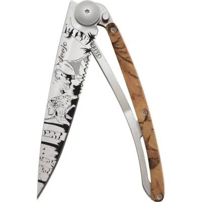 Deejo 1CC513 Tattoo SERRATION BROWN a čiastočne zubatým ostrím