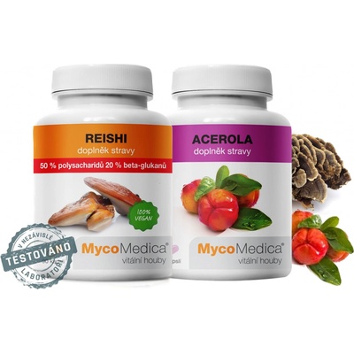 MycoMedica Reishi 50% extract 90 kapslí + Acerola 90 kapslí