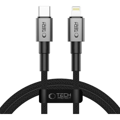 Кабел за зареждане USB-C/Lightning 27W /3A 100см от Tech-Protect Ultraboost DNA- Iron Grey (5906302380879)
