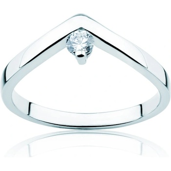 SAVICKI Годежен пръстен Minimalism: бяло злато, диамант