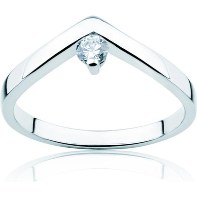 SAVICKI Годежен пръстен Minimalism: бяло злато, диамант