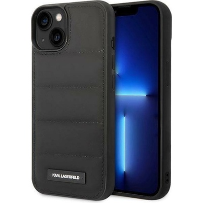 KARL LAGERFELD Кейс Karl Lagerfeld KLHCP14SPSQAK за iPhone 14 6, 1", твърд, черен / черен, Puffy Elongated Logo (3666339077679)