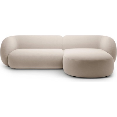 Micadoni Бежов кадифен ъглов диван (десен ъгъл) Kate - Micadoni (MIC_RC_44_F1_KATE1)