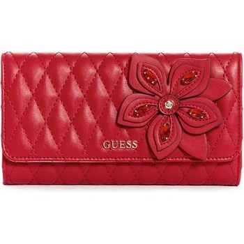 Guess peněženka Sibyl Quilted Flower Wallet červená