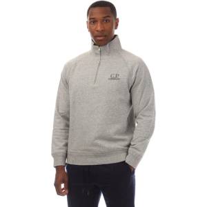 C.P. Company Поларена блуза CP Company Diagonal Raised Fleece Half Zip Logo Sweatshirt - Grey