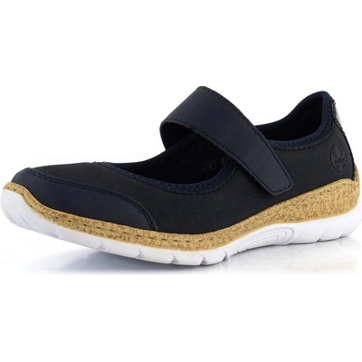 Rieker sportovnější baleríny s páskem N42B0-14 tmavě modré