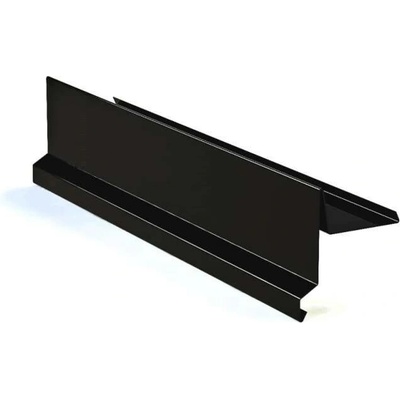 Závětrná lišta klasik r.š.250mm s okapnicí Al Hliník lakovaný RAL 9005 černá dl.2m