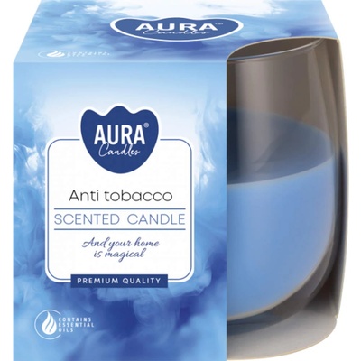 Декоративна свещ с аромат aura anti-tabac и горене 24 часа (sn71-69)