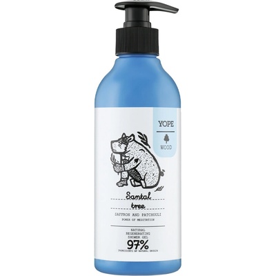 Yope Wood Sandal Tree regenerační sprchový gel 400 ml