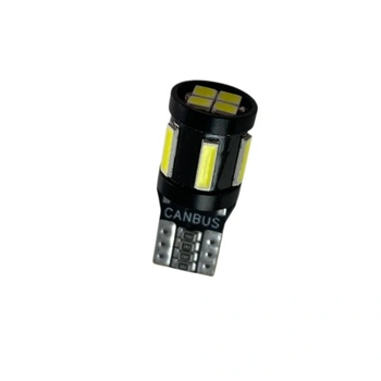 Лед крушка тип Т10 с 5 SMD 7020 + 4 SMD отпред 3030 Canbus - 5000К