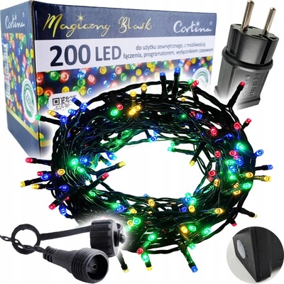 Cortina LED osvětlení univerzální klasická multicolor 10 m časovač programátor