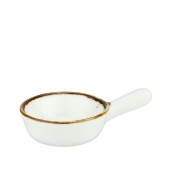 Image 1 of Horecano - Порцеланова сосиера с дръжка ф5, 6x9xh2, 5см 30мл ARIZONA GLISS-(AG1058) (0156487)