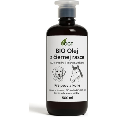 OGF BIO olej z čiernej rasce pre psov a kone imunita a trávenie OGF 500 ml