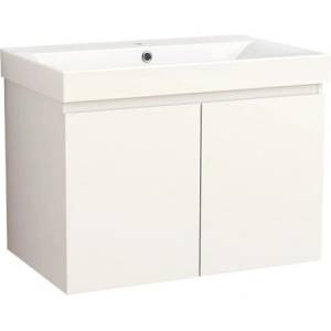 Inter Ceramic Конзолен PVC шкаф ALDENE-75 5155-75W+УМИВ. 5953W-76CM, Inter Ceramic, 56х75.5х46см (5155-75W+УМИВ. 5953W-76CM)