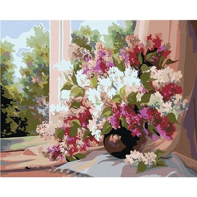 zuty Malování podle čísel Šeřík u okna II 100 x 80 cm bez rámu a bez vypnutí plátna