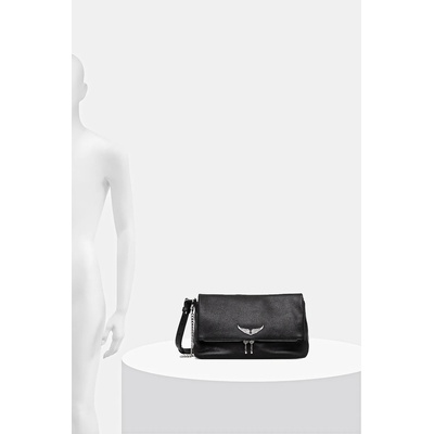 Zadig&Voltaire Кожена чанта ZADIG&VOLTAIRE ROCKY II GRAINED LEATHER (LWBA04125)