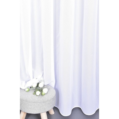 Záclona mušelín, Elegancia s olovkom, biela 170 cm