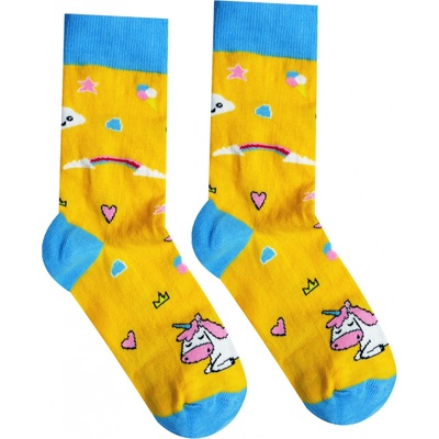 Hesty Socks ponožky Jednorožec žlto-modré