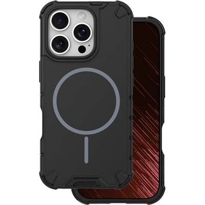 Gigapack iPhone 16 Pro Max GIGAPACK Defender Пластмасов протектор за телефон, удароустойчив, MagSafe, черен GP-181479 (GP-181479)